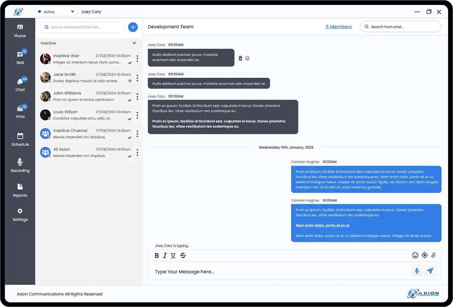 Home 3 Chat feature screenshot