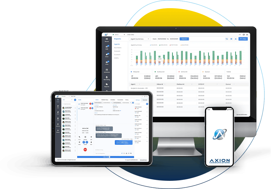 Axion on desktop, tablet and mobile