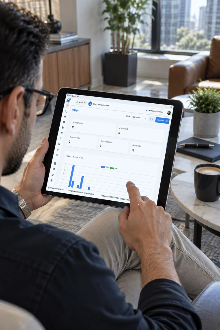 Axion Schedule on a tablet